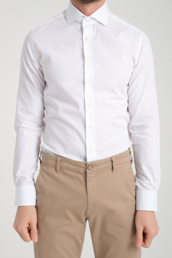 Camicia Uomo Marcello Essential Popelin Bianco No Stiro