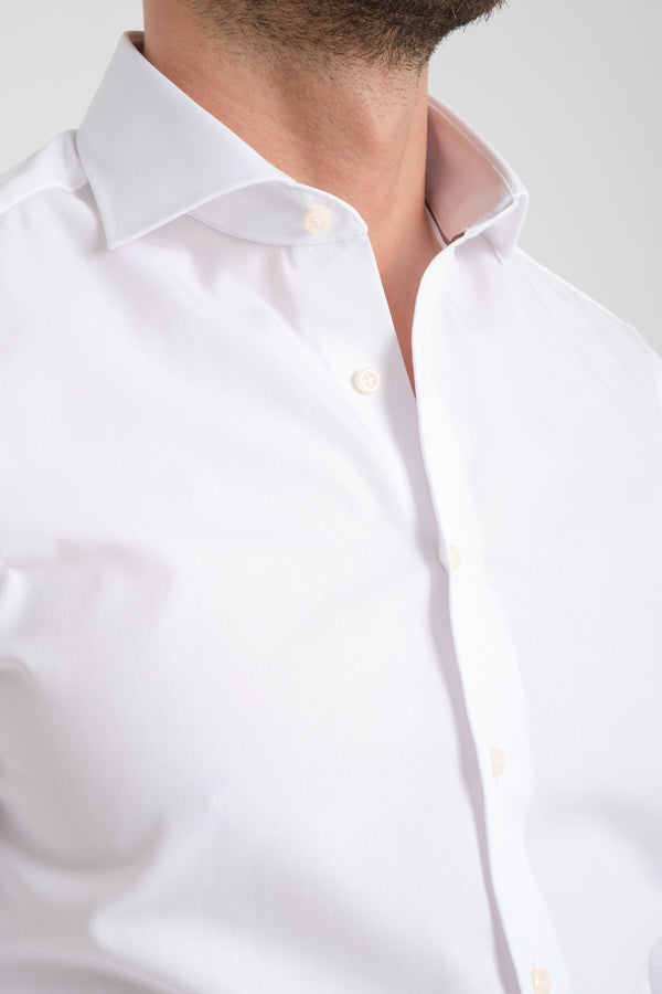 Camicia Uomo Marcello Essential Popelin Bianco No Stiro