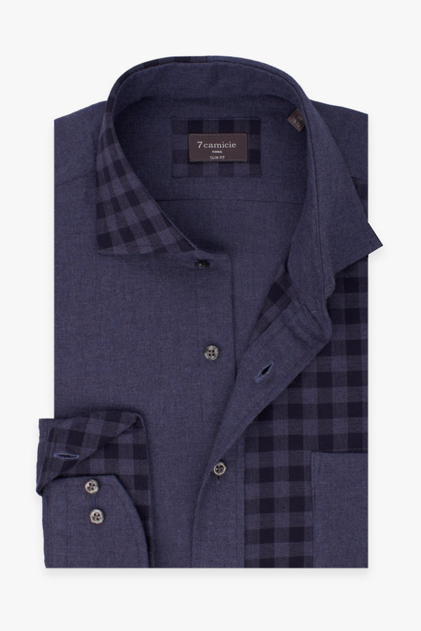 Sport Twill Man Shirt Blue