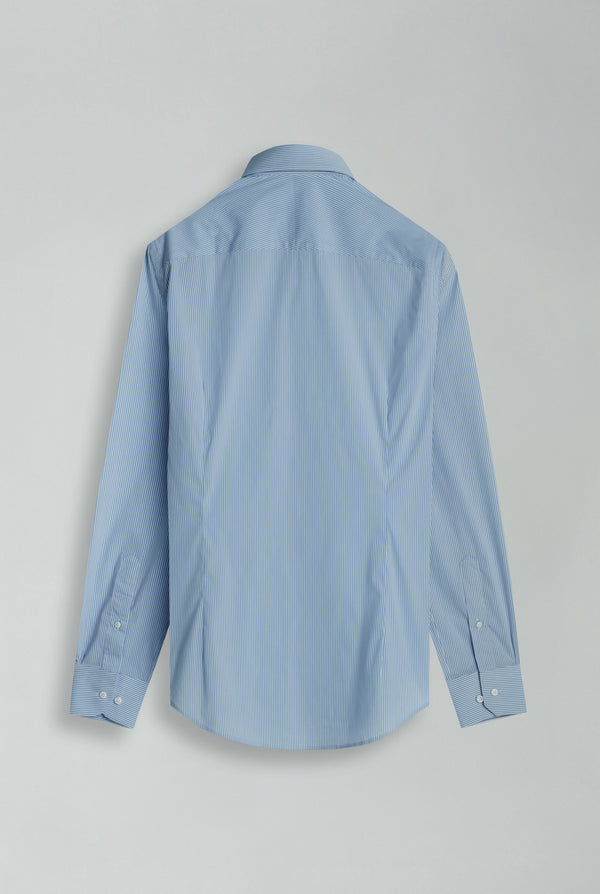 Camisa Hombre Algodón premium Azul Claro Blanco