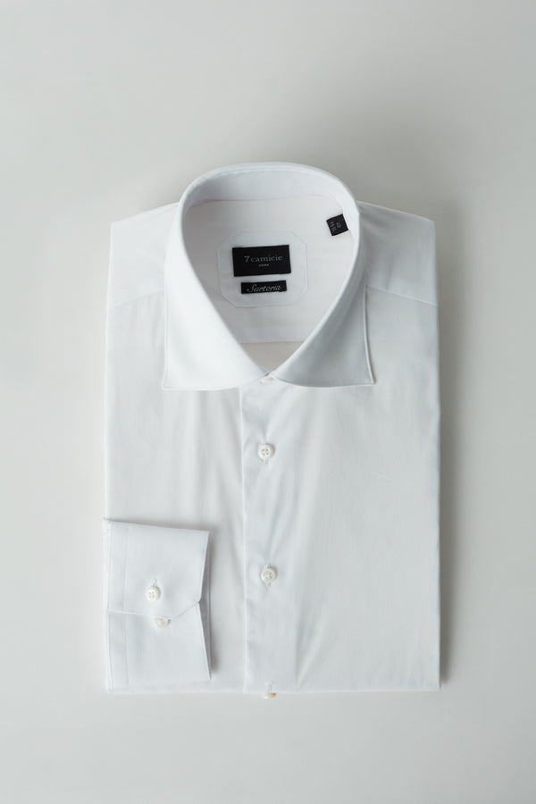 Essentials Premium Cotton Poplin Stretch Man Shirt White
