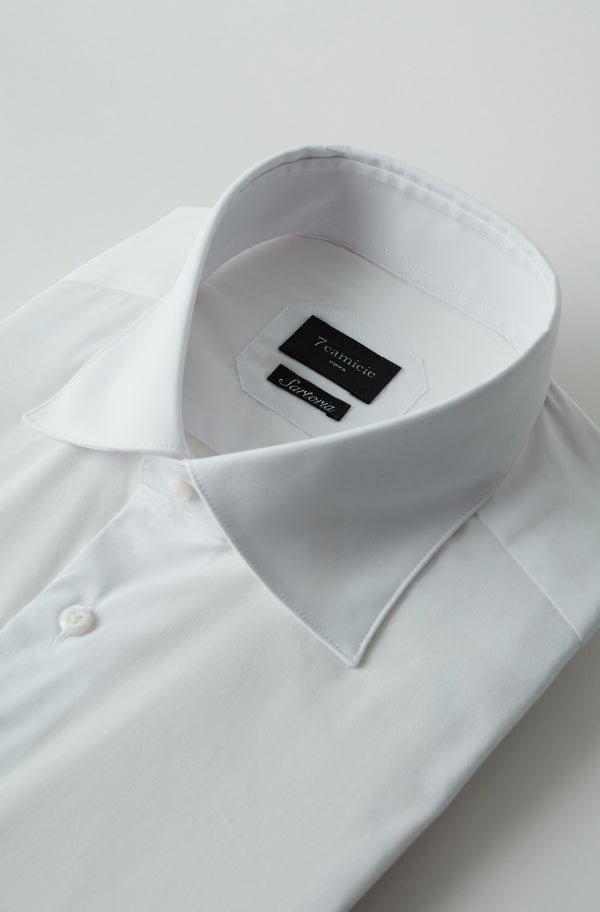 Essentials Premium Cotton Poplin Stretch Man Shirt White