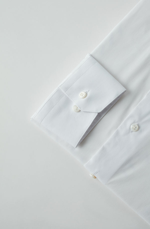 Camicia Uomo Essential Cotone Premium Popelin Stretch Bianco