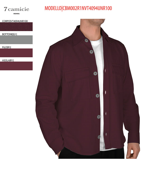 Chemise Homme Sport Velours Rouge