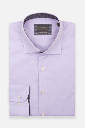 Poplin Stretch Man Shirt Lilac