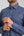 Poplin Stretch Man Shirt Navy Blue White