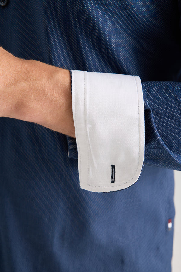 Firenze Sport Poplin Man Shirt Blue White