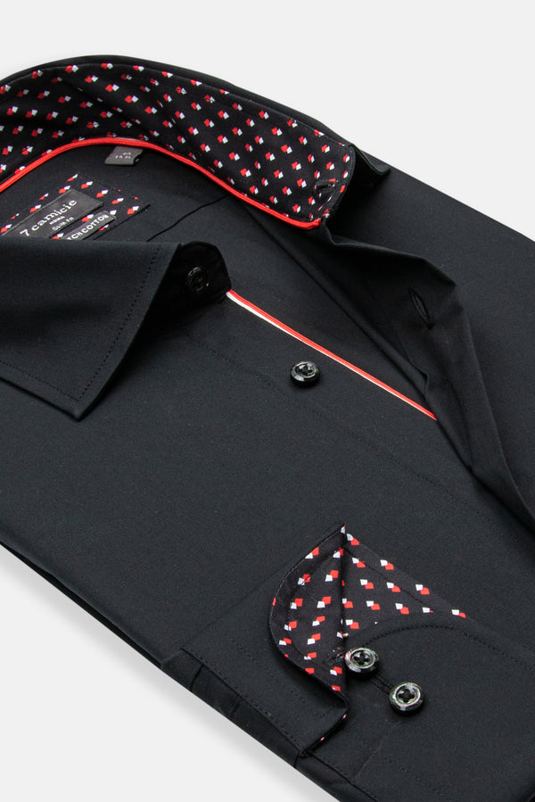 Camicia Uomo Firenze Sport Popelin Stretch Nero