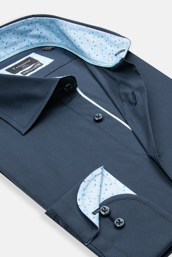 Camicia Uomo Firenze Sport Popelin Stretch Blu
