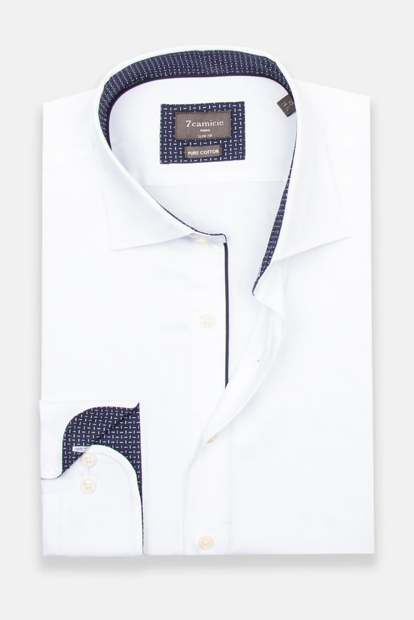 Camicia Uomo Firenze Sport Satin Bianco