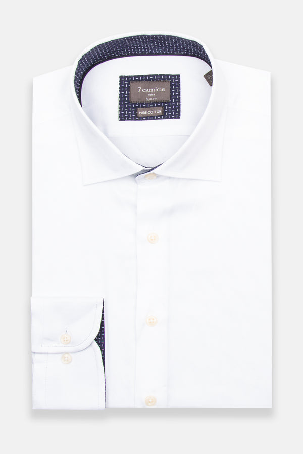Camicia Uomo Firenze Sport Satin Bianco