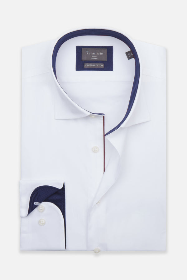 Camicia Uomo Firenze Sport Popelin Stretch Bianco