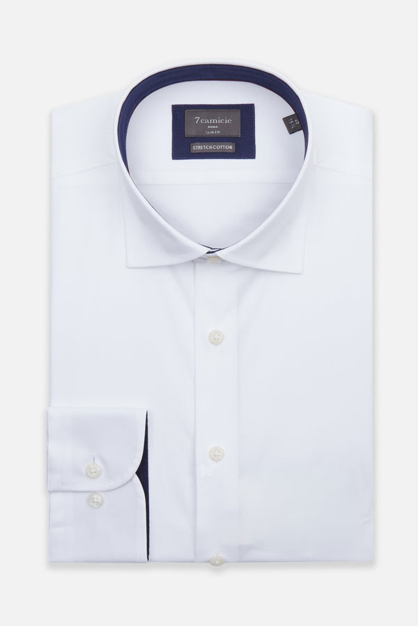 Camicia Uomo Firenze Sport Popelin Stretch Bianco