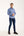Firenze Sport Herren Hemd Poplin Stretch Blau Orange