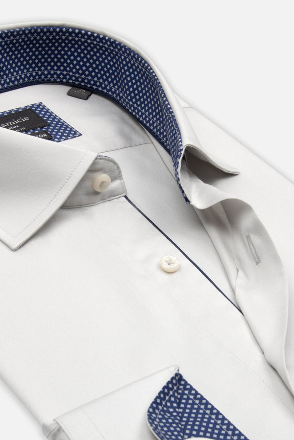 Chemise Homme Firenze Sport Satin Gris