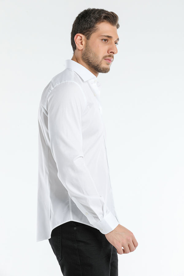 Firenze Essentials Poplin Stretch Man Shirt White