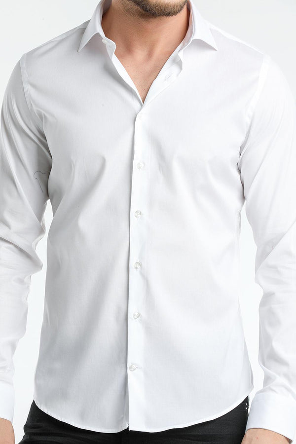 Firenze Essentials Poplin Stretch Man Shirt White