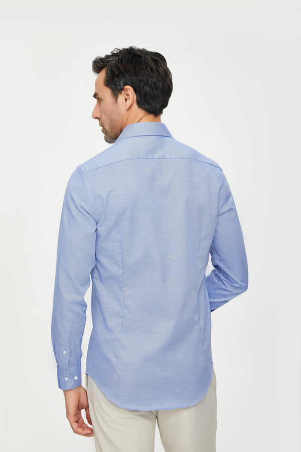 Firenze Essentials Twill Man Shirt Blue White Non Iron