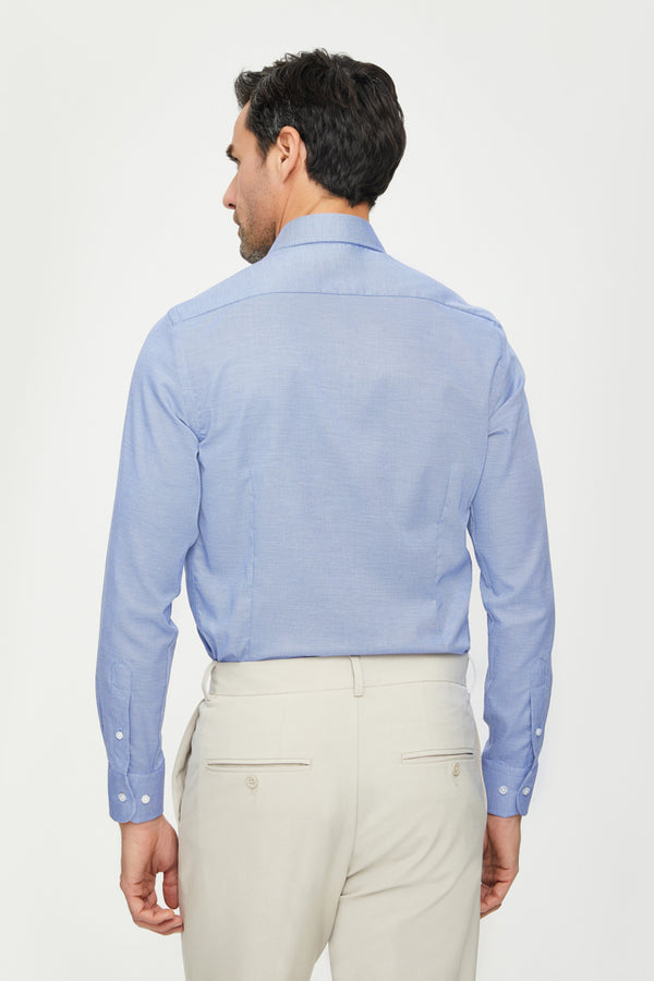 Firenze Essentials Twill Man Shirt Blue White Non Iron