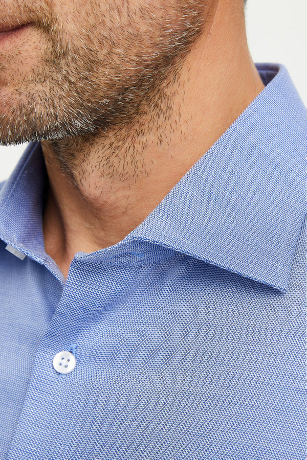 Firenze Essentials Twill Man Shirt Blue White Non Iron