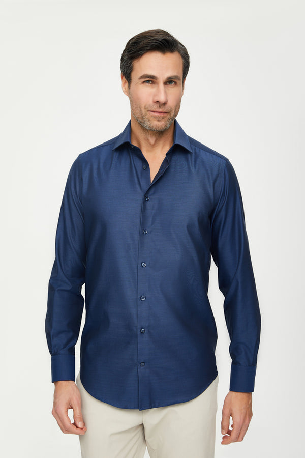 Firenze Essentials Twill Man Shirt Blue Non Iron