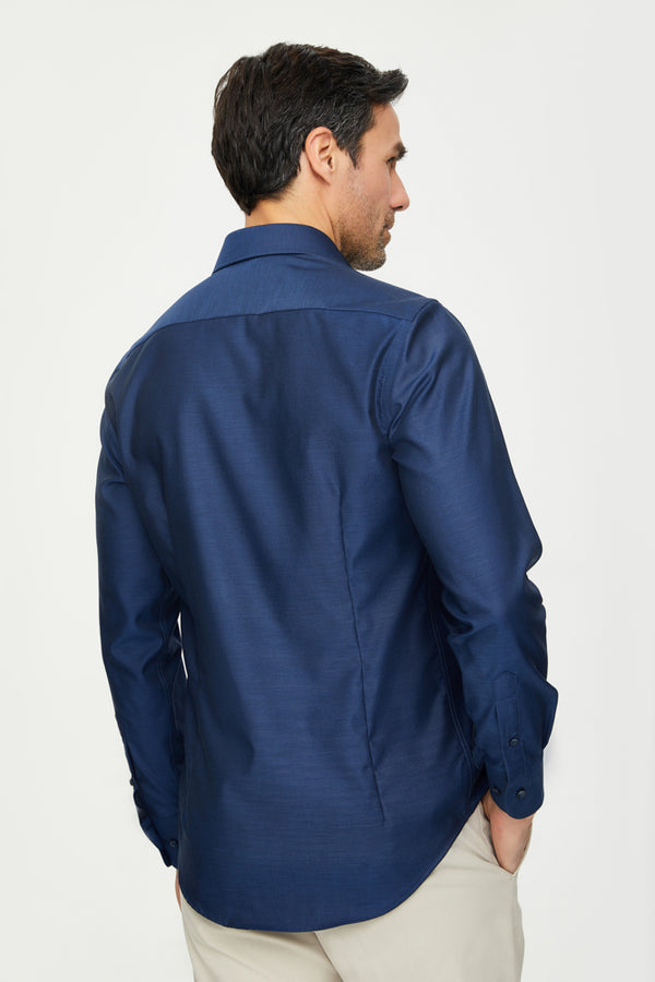 Firenze Essentials Twill Man Shirt Blue Non Iron