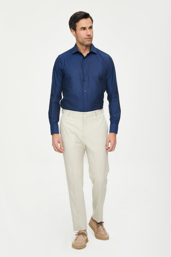 Firenze Essentials Twill Man Shirt Blue Non Iron