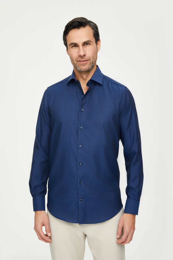Firenze Essentials Twill Man Shirt Blue Non Iron
