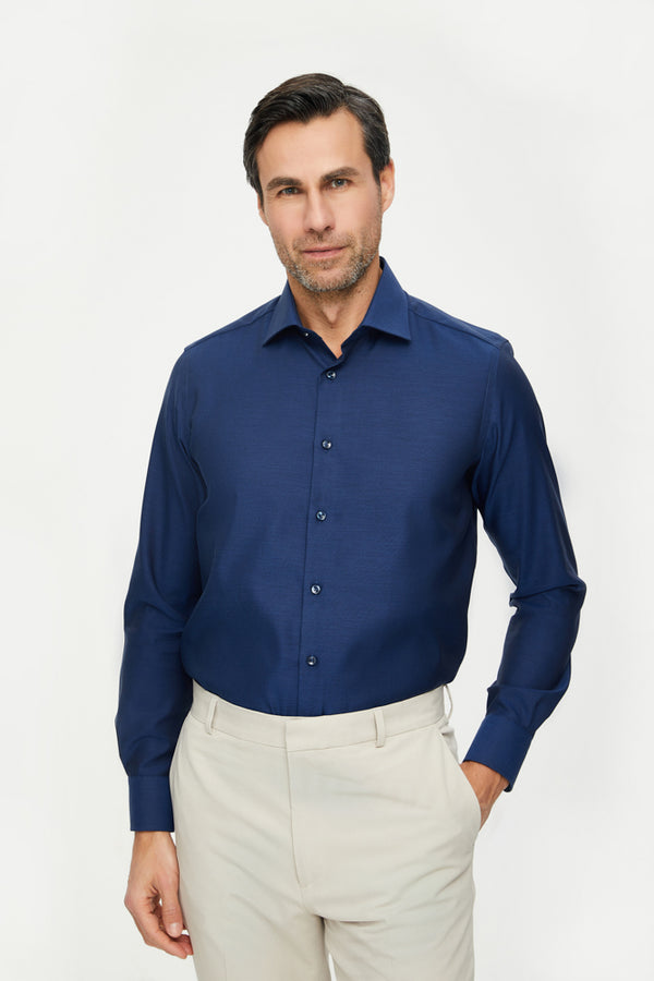 Firenze Essentials Twill Man Shirt Blue Non Iron