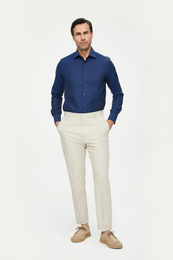 Firenze Essentials Twill Man Shirt Blue Non Iron
