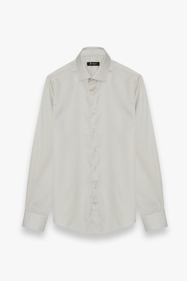 Firenze Essential Satin Man Shirt Grey