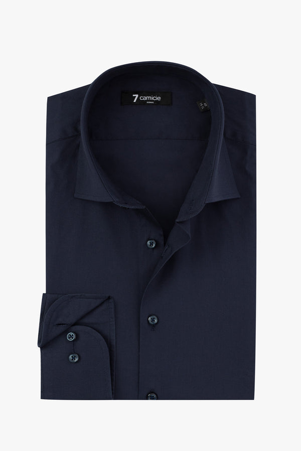 Chemise Homme Firenze Popelin Stretch Bleu