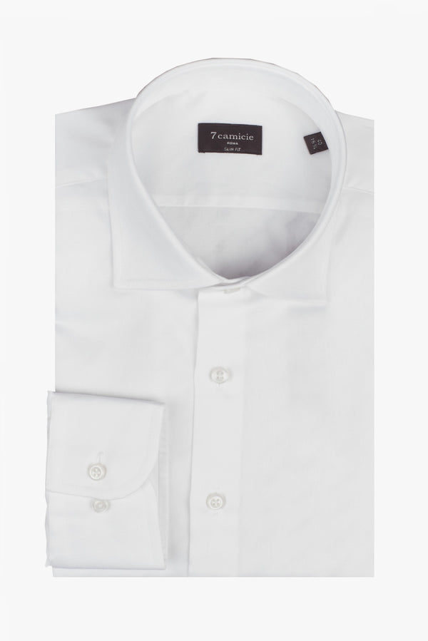 Camicia Uomo Firenze Essential Satin Bianco