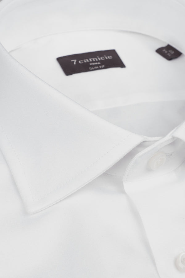 Camicia Uomo Firenze Essential Satin Bianco