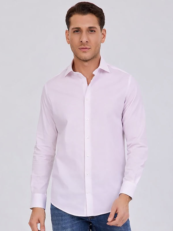 Firenze Formal Oxford Stretch Man Shirt Pink