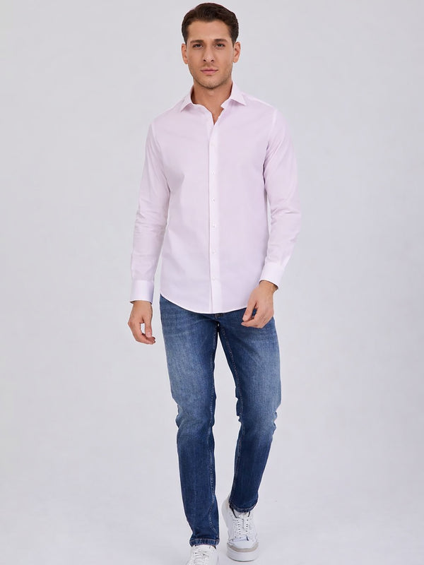 Firenze Essentials Oxford Stretch Man Shirt Pink