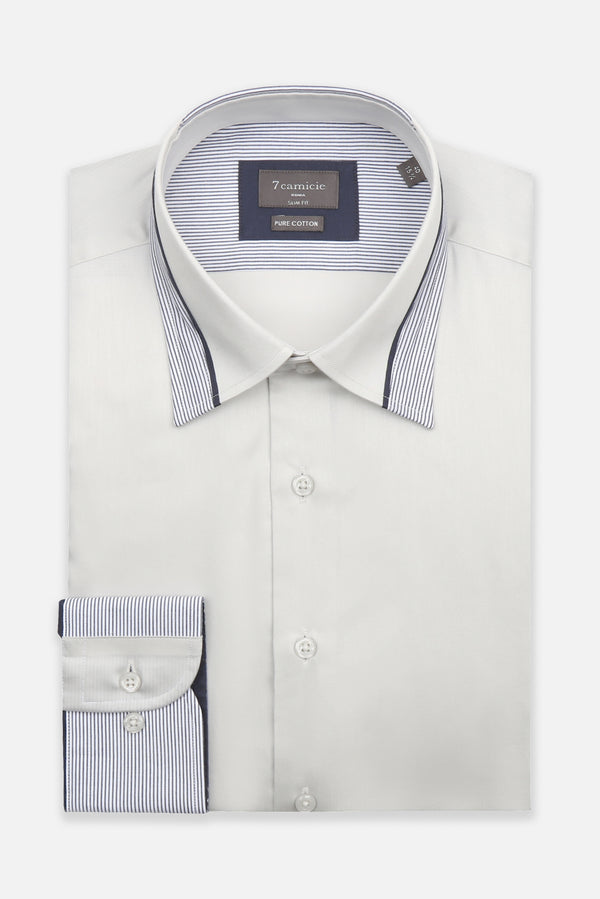 Sport Herren Hemd Satin Grau