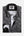 Sport Herren Hemd Poplin Stretch Grau Schwarz