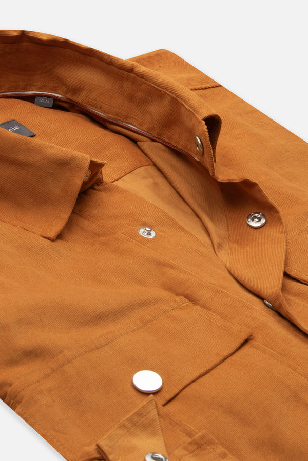 Chemise Homme Sport Velours Jaune