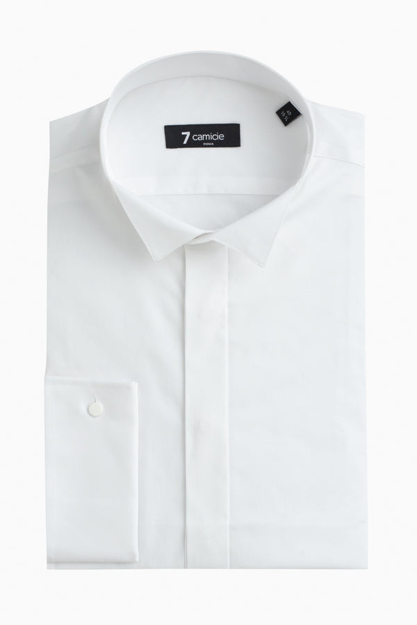Milano Essential Poplin Stretch Man Shirt White