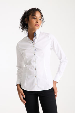 Camisa Mujer Silvia Iconic Popelin Stretch Blanco