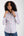Silvia Iconic Damen Hemd Poplin Stretch Weiss Rosa