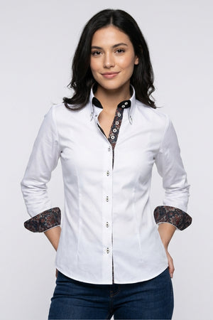 Camisa Mujer Silvia Iconic Popelin Stretch Blanco