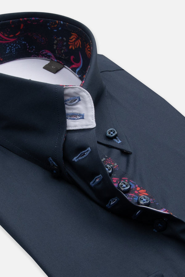 Camisa Mujer Silvia Iconic Popelin Stretch Azul