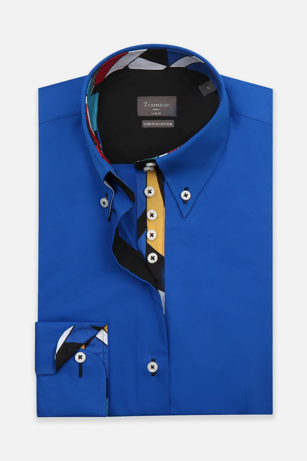 Camicia Donna Silvia Iconic Popelin Stretch Blu scuro