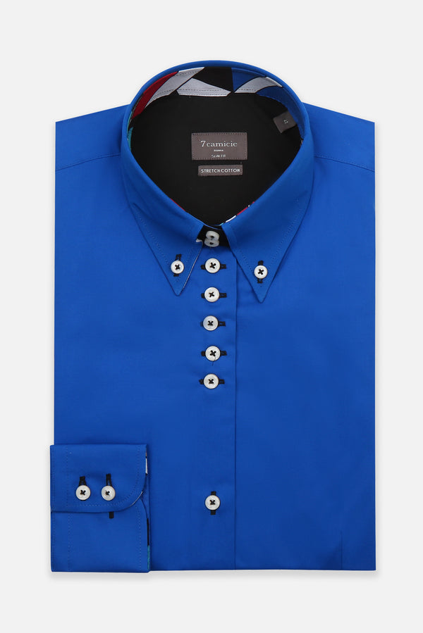 Camicia Donna Silvia Iconic Popelin Stretch Blu scuro