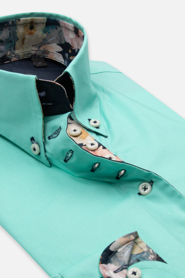 Silvia Poplin Stretch Women Shirt Green