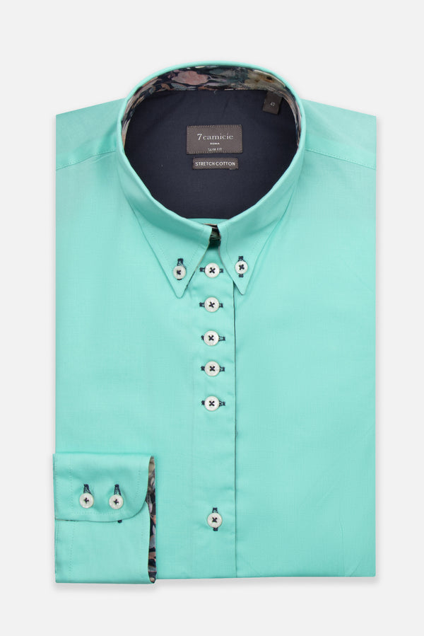 Silvia Poplin Stretch Women Shirt Green