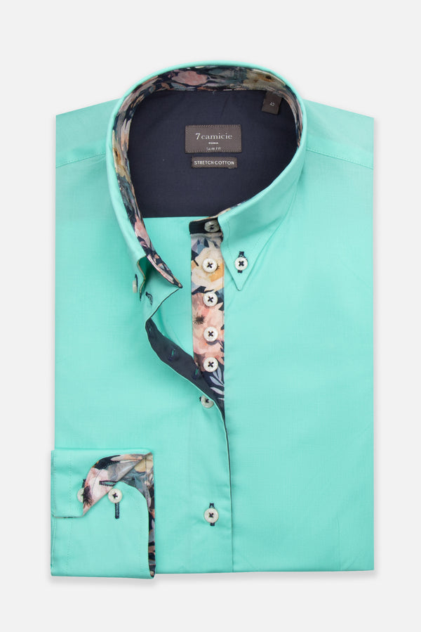 Silvia Poplin Stretch Women Shirt Green