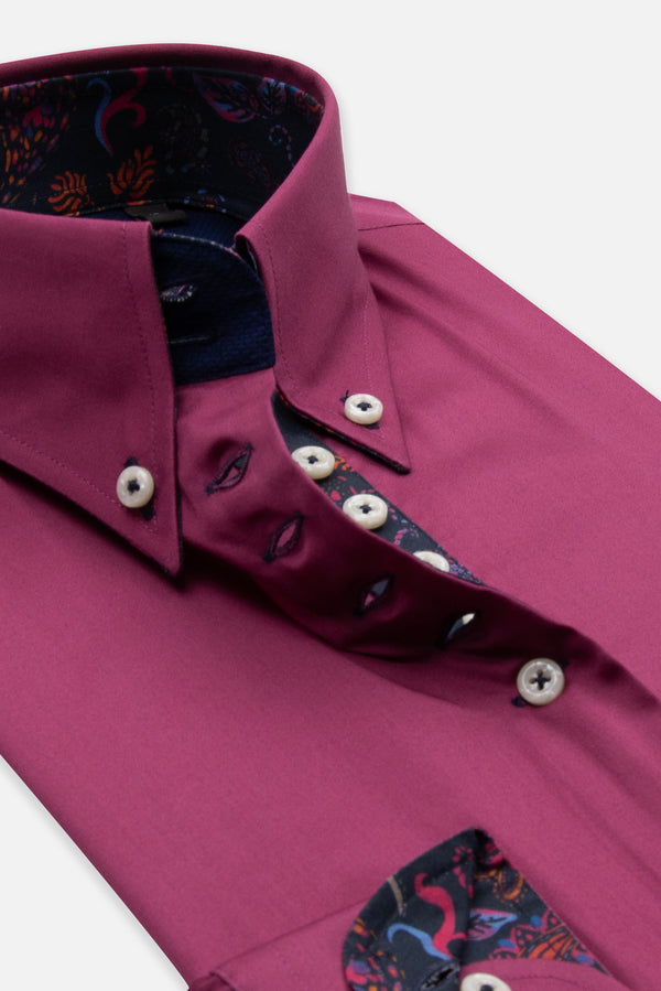 Camicia Donna Silvia Iconic Popelin Stretch Viola
